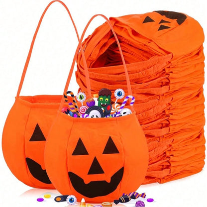 1/3/5/10Pcs Halloween Pumpkin Bags Handheld Non-woven Fabric Bags Candy Bags Halloween Party Supplies Makeup and Clothing Props