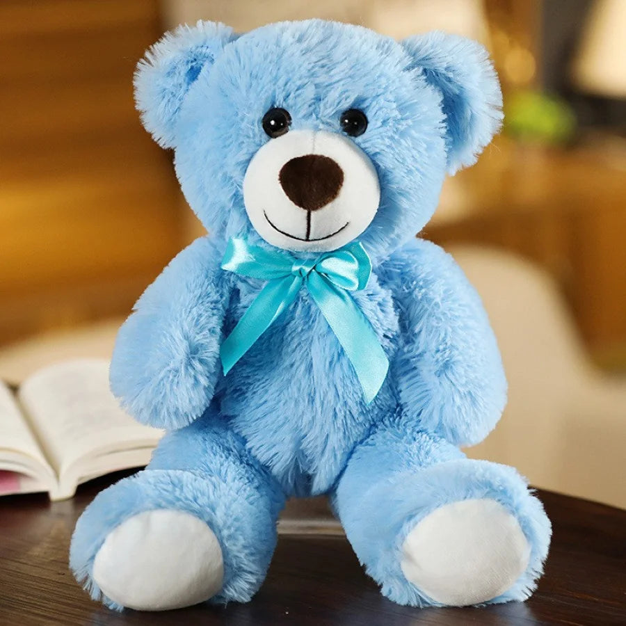 Teddy Bear Stuffed Animal Plushie, Light Brown Stuffed Teddy Bear Toys, Soft Plushies Gift for Baby Shower, Room Decorations