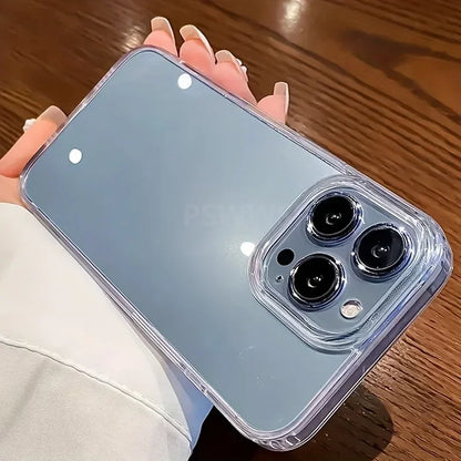 Luxury Transparent Phone Case For iPhone Duo 18 17 16 15 14 Plus 13 12 11 Pro Max Shockproof HD Clear Hard Acrylic Back Cover