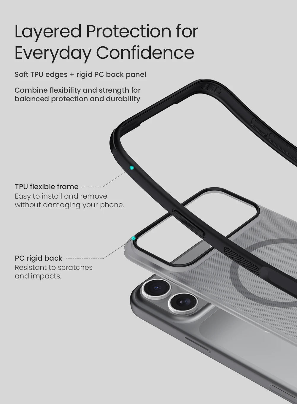 NILLKIN Magnetic Case For iPhone 18 Pro Max IPhone18 Frosted Shield Pro TPU PC MagSafe Hard Cover