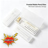 Pencil Cases School Office Simple Matte Transparent Plastic Box Frosted Pink Green White Pens Storage Stationery Supplies