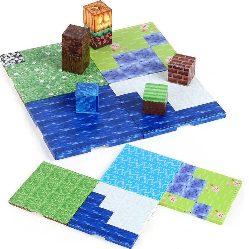 Magnetic Base Plate Variety Baseplates Match Mine World Magnetic Building Blocks Toys for Boys and Girls 3+ DIY Children Toy