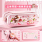 3D Astronaut Pencil Case Boys Stationery New Popular Student Double-layer Large Capacity Waterproof Pink Rabbit