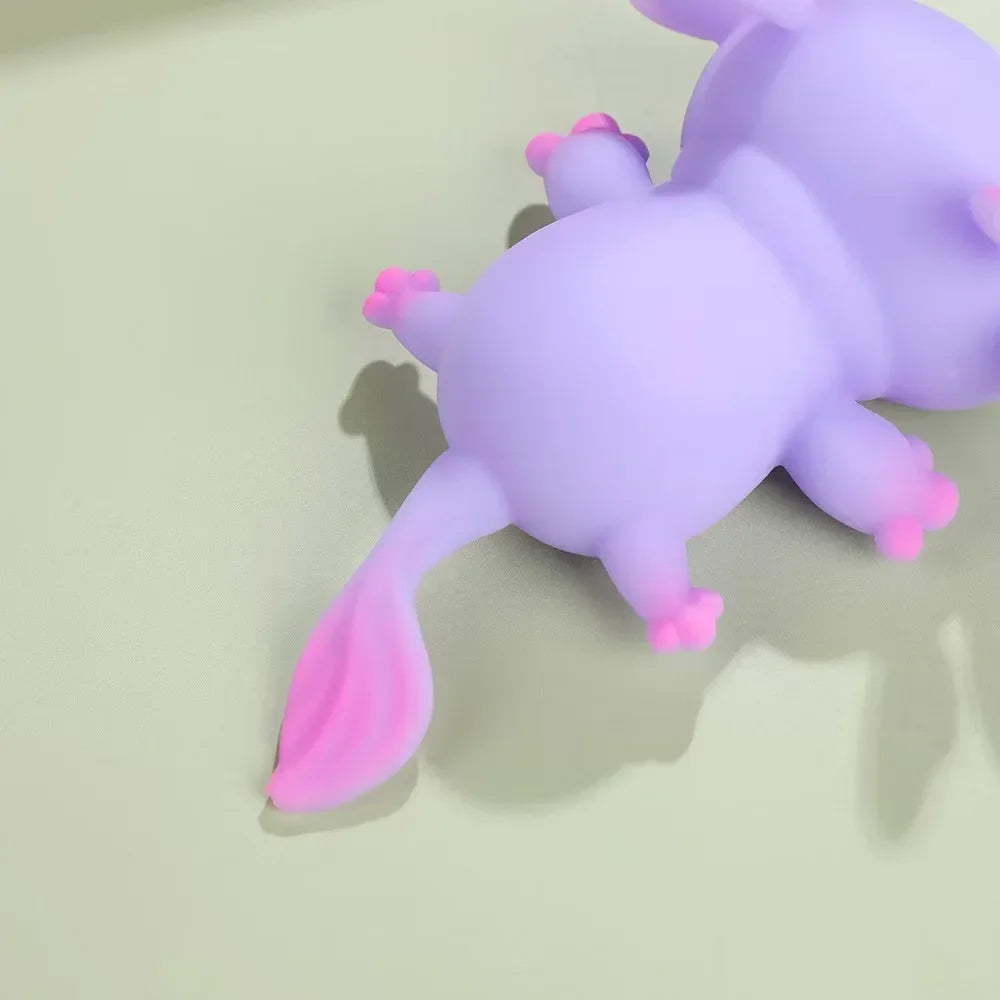 1/4pcs Axolotl Squeeze Ball Cute Fish Relax Cartoon Antistress Squishy Stress Relief Slow Rising For Adult Kids Stretch Toys