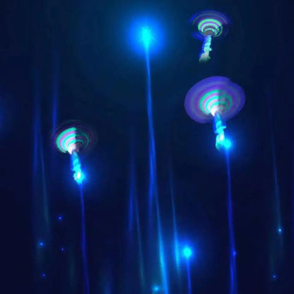 5PCS LED Slingshot Flying Copters Light-Up Arrow Rocket Toys, Outdoor Party Favors Glow in The Dark Helicopters for Kids