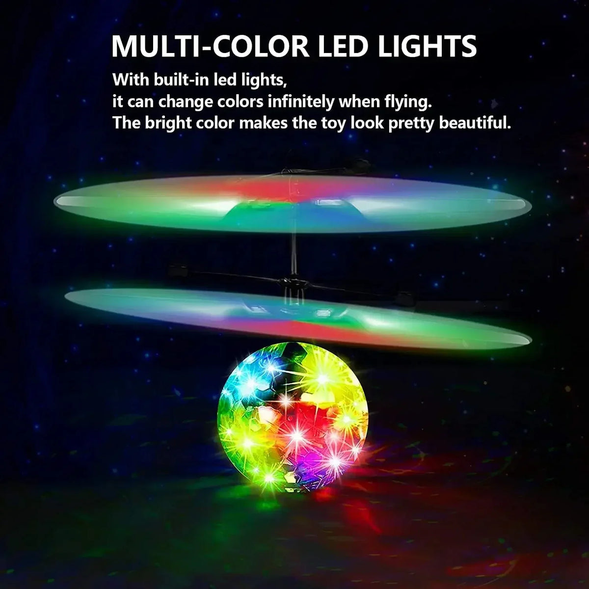 Children's Toy Induction Colorful Crystal Ball Gyroscope Intelligent Induction Floating Ball Luminous Toy Gifts for Kids