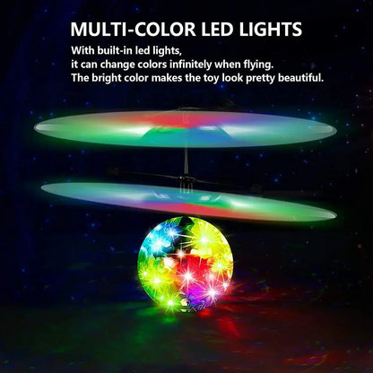 Children's Toy Induction Colorful Crystal Ball Gyroscope Intelligent Induction Floating Ball Luminous Toy Gifts for Kids