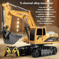 Alloy Remote Control Excavator Toy Car with Lights Sound Effect Electric Excavator Automobile Engineering Vehicle Children Gifts