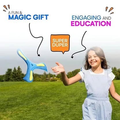 Boomerang Soft Three-leaf Cross with Night Light Outdoor Toy Flying Disc Adult-kids Interactive Sports Toy Puzzle Gift for Kids