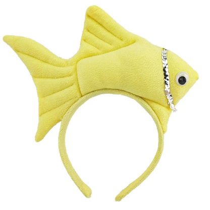Cartoon Stuffed Fish Shape Headband Multiple Color Halloween Party Hair Hoop
