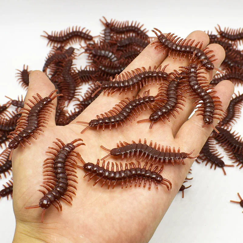 12/48pcs Halloween Simulation Bug Cockroach Spider Centipede Scorpion Plastics Prank Bug Funny Halloween DIY Decoration TMZ