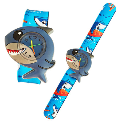 Cartoon Printed Strap Children's Watch Colorful Silicone Baby Birthday Gift Kids Study Time Toy Girls Boys Watch Clock Bracelet