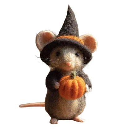 Wool Felt Pocket Handmade Diy Material Finished Product Set Halloween Cute Ghost Pumpkin Mouse Felt Finished Product