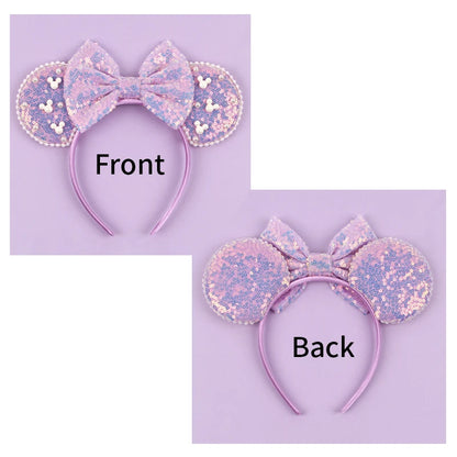 New Trendy Mouse Ears Headband 3.3"Velvet For Girls Soft Bow Hairband Halloween Festival Party Trip DIY Hair Accessories Gifts