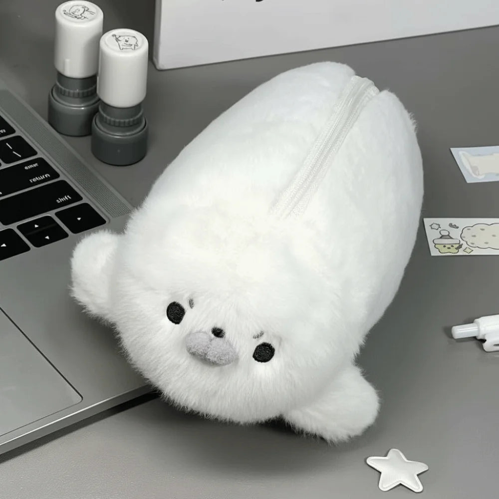Funny Seal Pencil Case Large Capacity High Aesthetic Value Pen Bag Storage Bag Pen Pouch Gift