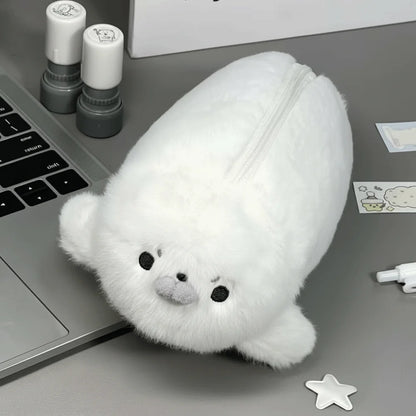 Funny Seal Pencil Case Large Capacity High Aesthetic Value Pen Bag Storage Bag Pen Pouch Gift