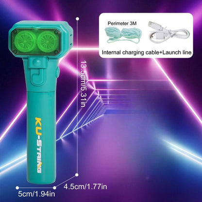 Light Toy String Glow In The Dark String Rope Launcher Luminous Portable Handheld String Stress Relief Toys For Kids Party Gifts