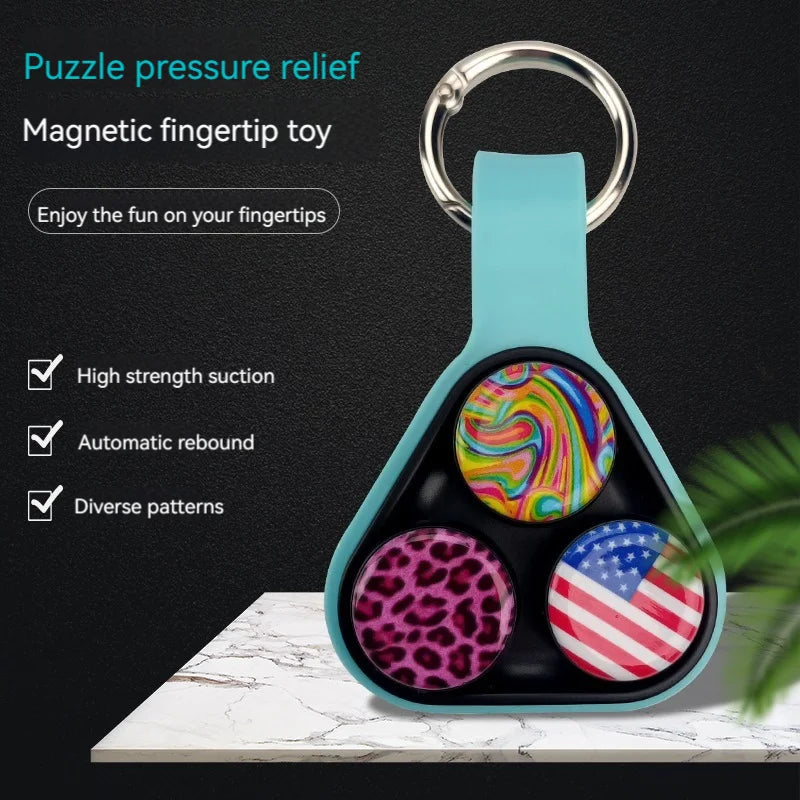 New Hand Spinner Series Elastic  Magnet Toy Colorful Decompression Fidget Spinner Toys for Adults Kids Christmas Gifts