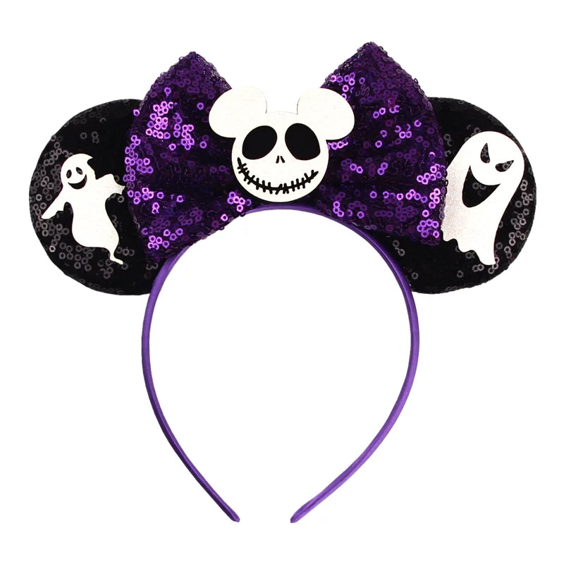 2026 Latest Halloween Cobweb Ears Headband Women Festival DIY Mouse Hairband Kids Party Villains Cosplay DIY Hair Accessories