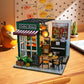 DIY 3D Puzzles Wooden Toy Miniature Dollhouse Handmade Doll House Model Building Kits Coffee House Toys For Xmas Gifts