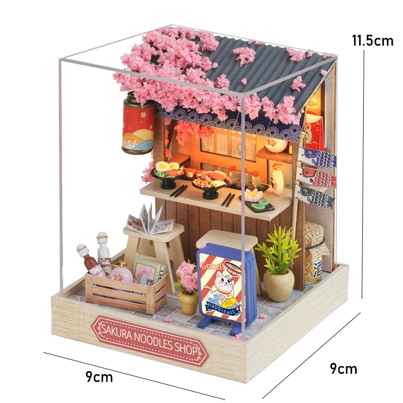 Mini Doll House DIY 3D Puzzle Assembly Building Model Toys Home Bedroom Decoration With Furniture Wooden Craft Gifts DollHouses