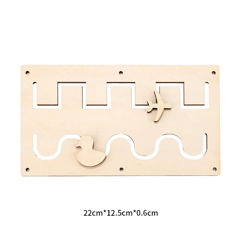DIY Montessori  Busy Board Material Accessories Pipe Roller Teaching Aid Early Education Learning Skill Toy Part Wooden Toy Gift