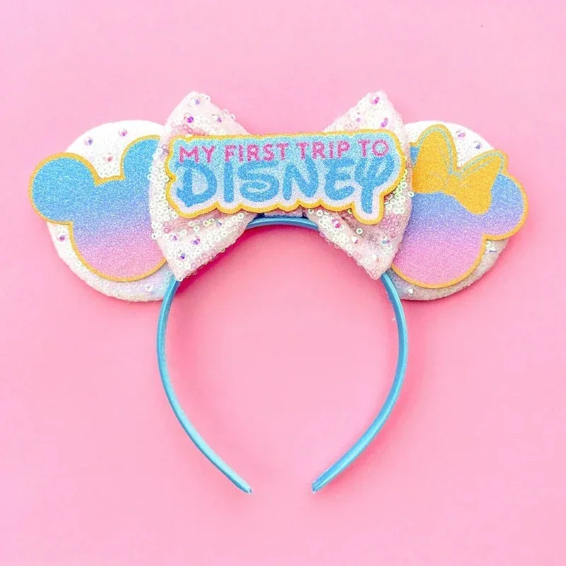 Disney Halloween Ear Headbands For Adults Kids Cosplay Bat Skeleton Maleficent Hairband Girls Ghost Women Party Hair Accessories