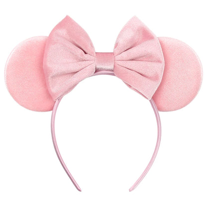 New Trendy Mouse Ears Headband 3.3"Velvet For Girls Soft Bow Hairband Halloween Festival Party Trip DIY Hair Accessories Gifts