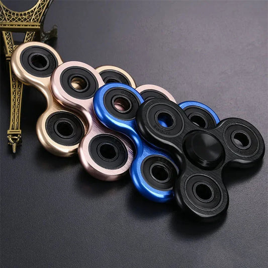 Aluminum Alloy Plating Fidget Spinner Metal Alloy R188 Mute Bearing Drawing Process Hand Spinner Stress Relief Adult Toys Gifts