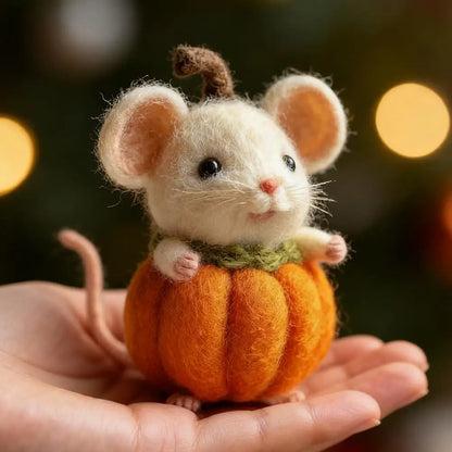 Wool Felt Pocket Handmade Diy Material Finished Product Set Halloween Cute Ghost Pumpkin Mouse Felt Finished Product