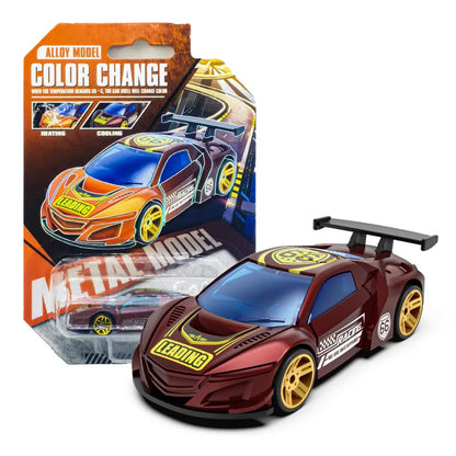 1:64 Magic Color Changing Racing Car Model Temperature Sensitive Inertia Pull Back Cars Toys Crash-Resistant Durable Boys Gift