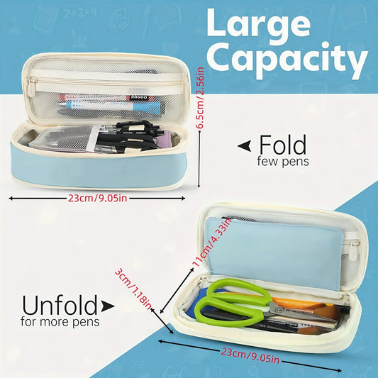 Large Capacity Pencil Case Stationery School Supplies Pencil Cases Pouch Office Desk Storage Bag Students Kids Pen Case Bags Box