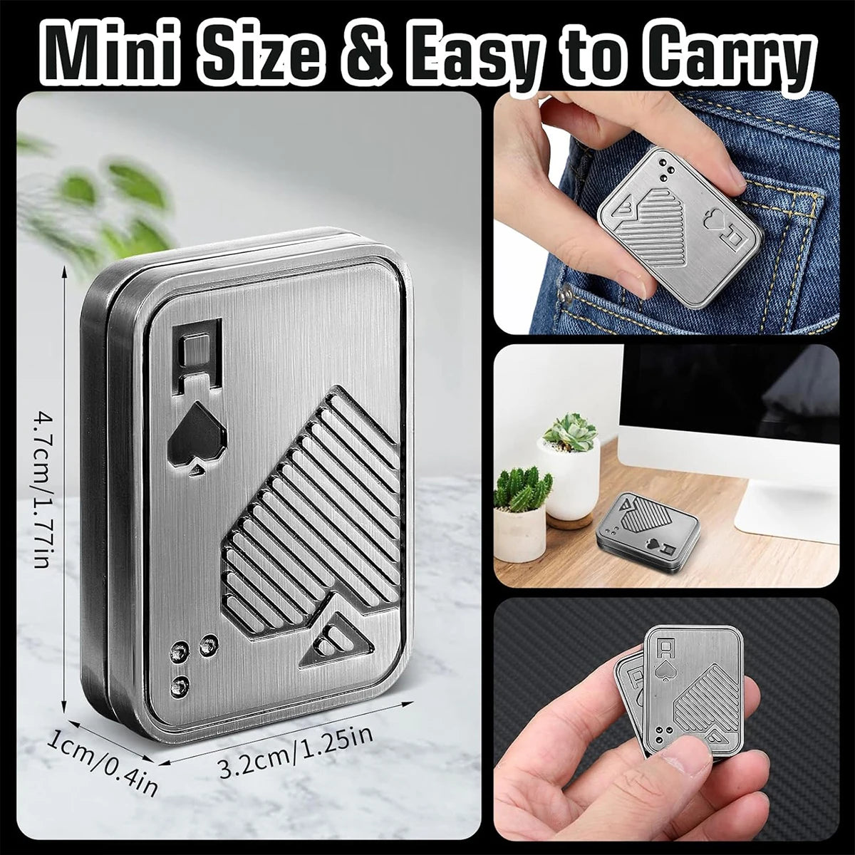 Sliding Cover Push Card Micro Creative Fingertip Gyroscope, with Diverse Shapes, EDC Stress-Relieving Office Desktop Toys