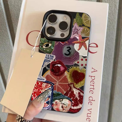 Retro Fruit Pattern Phone Case For iPhone 17 18 Pro Max 16 15 14 13 12 11 Pro Max 16e X XR XS Max 15 14 Plus Shockproof Cover