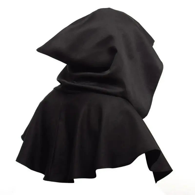Unisex Men Medieval Costume Renaissance Cloak Hat Halloween Witch Cosplay Costume Hooded Cape Hat Women Halloween Hats