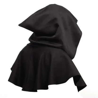Unisex Men Medieval Costume Renaissance Cloak Hat Halloween Witch Cosplay Costume Hooded Cape Hat Women Halloween Hats
