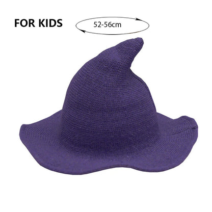 New Modern Knit Wool Wizard Hat Cap For Halloween Party Costume Halloween Witch Hat Festival Party Hat Halloween Party Hat 2023