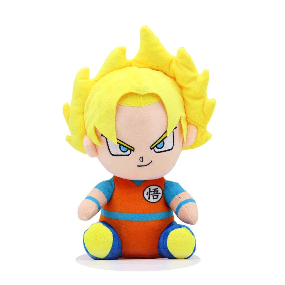 20cm Dragon Ball Japan Anime Plush Toys Super Saiyan Goku Vegeta Picollo Trunks Gohan Cartoon Figure Stuffed Dolls Child Gifts
