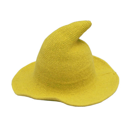 New Modern Knit Wool Wizard Hat Cap For Halloween Party Costume Halloween Witch Hat Festival Party Hat Halloween Party Hat 2023