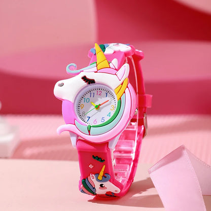 Carton Silicone Gift Watch for Boys and Girls Cute Colorful Lovely Kids Wristwatch