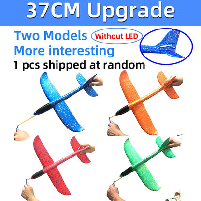 50/33CM Big Flash Glider Foam Plane Hand Throw Light Inertial LED AirPlane Outdoor Launch Fun of Kids Toys for Children Boy Gift