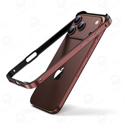 Light Hybrid Silicone Frame Aluminum Metal Case For iPhone 18 17 16 15 14 13 Pro Max Air Better Heat Bumper Alloy Accessories