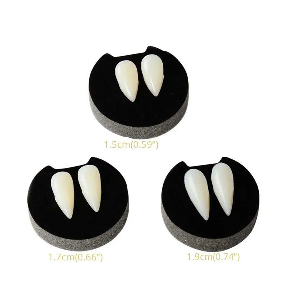 1-4Pcs Halloween Vampire Dentures Prop Halloween party Costume DIY Cosplay Props Decoration False Teeth With Dental Gum