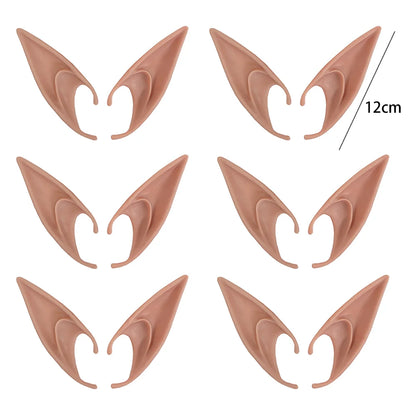 Halloween Elf Ears Latex Simulation Ears Props Fairy Angel Cosplay Mask Halloween Costume Accessories Mascaras Halloween Party