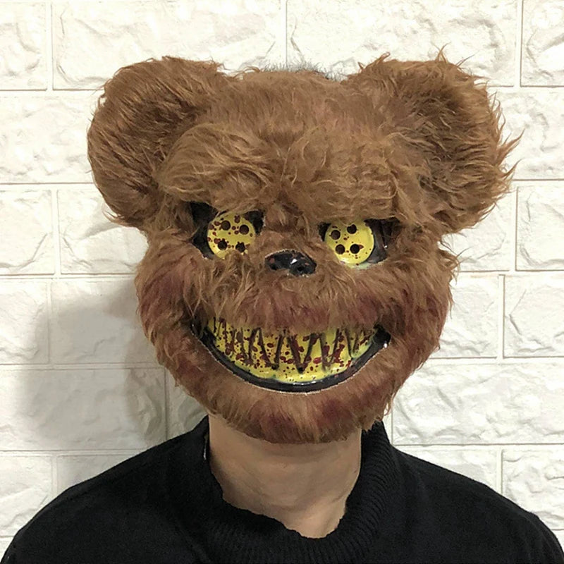 Halloween Cosplay Face Mask Fancy Party Stage Make-up Scary Bear Rabbit Cartoon Head Cover Carnival Costume Prop Masquerade Mask