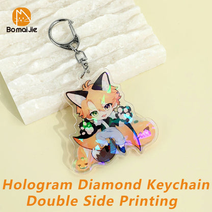 Bomaijie Custom Acrylic Keychain Cartoon Logo Key Chain Photo Customized Transparent Printing Design Game Anime Keychains