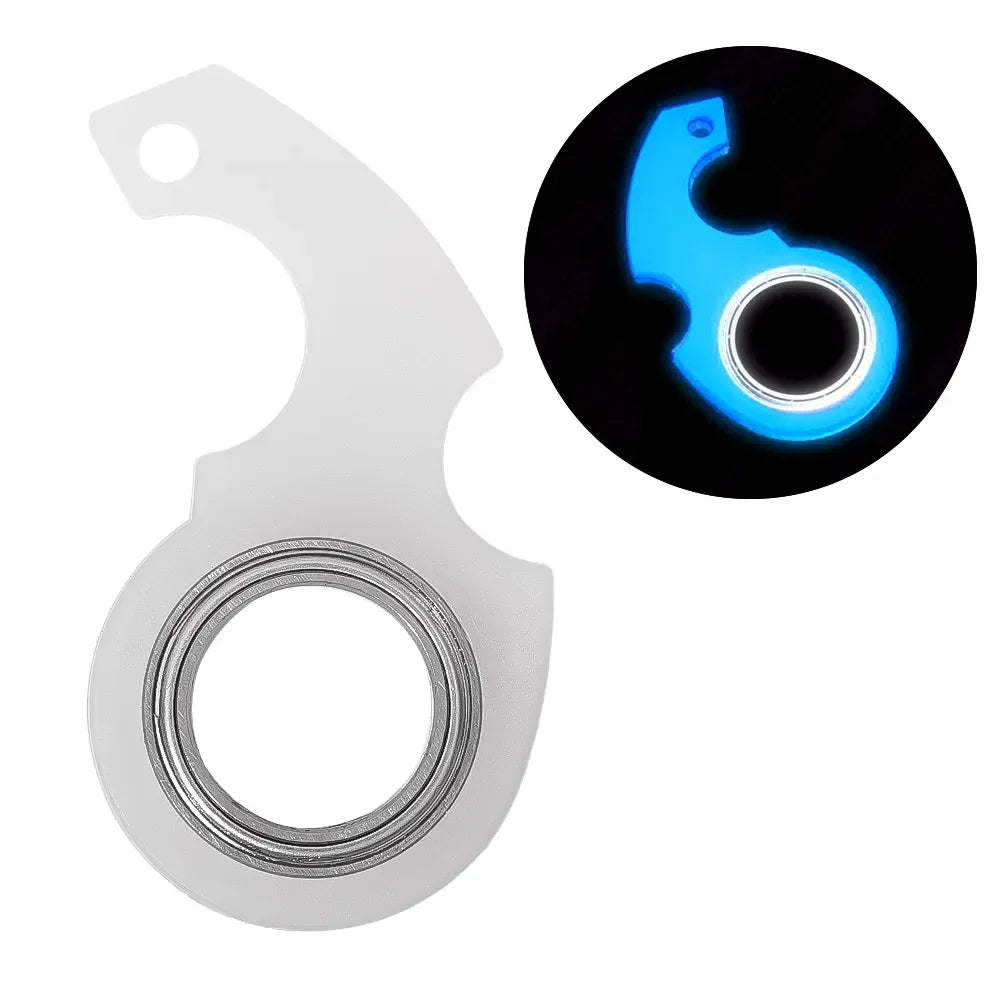 Creative Luminous Keychain Spinner Stress Toy Keychain Metal Toy Kid Fingertip Spinning Keyring  Relieve Anxiety Party Gift