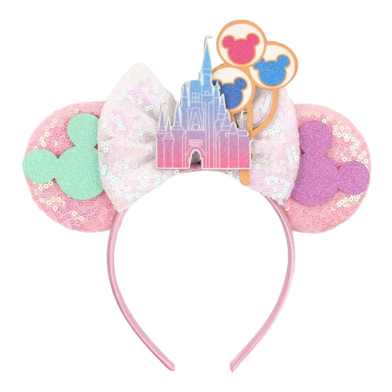 2023 Mouse Ears Headband For Kids Adult Halloween Spider Sequins Bow Hairband Festival Party Cospaly DIY Hair Accessories