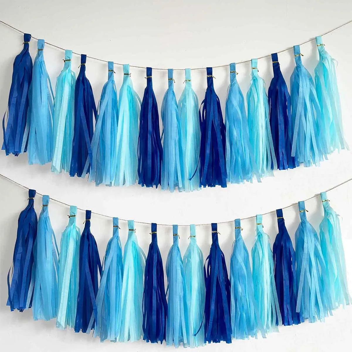 15Pcs Vibrant Tassel Garland Banners - Ideal for Birthday, Halloween, Christmas, Weddings Party Decorations and Home Decorations