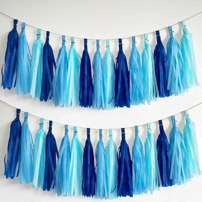 15Pcs Vibrant Tassel Garland Banners - Ideal for Birthday, Halloween, Christmas, Weddings Party Decorations and Home Decorations